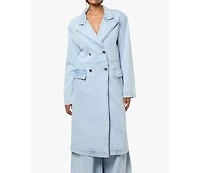WeWoreWhat Women's Denim Blazer Jacket