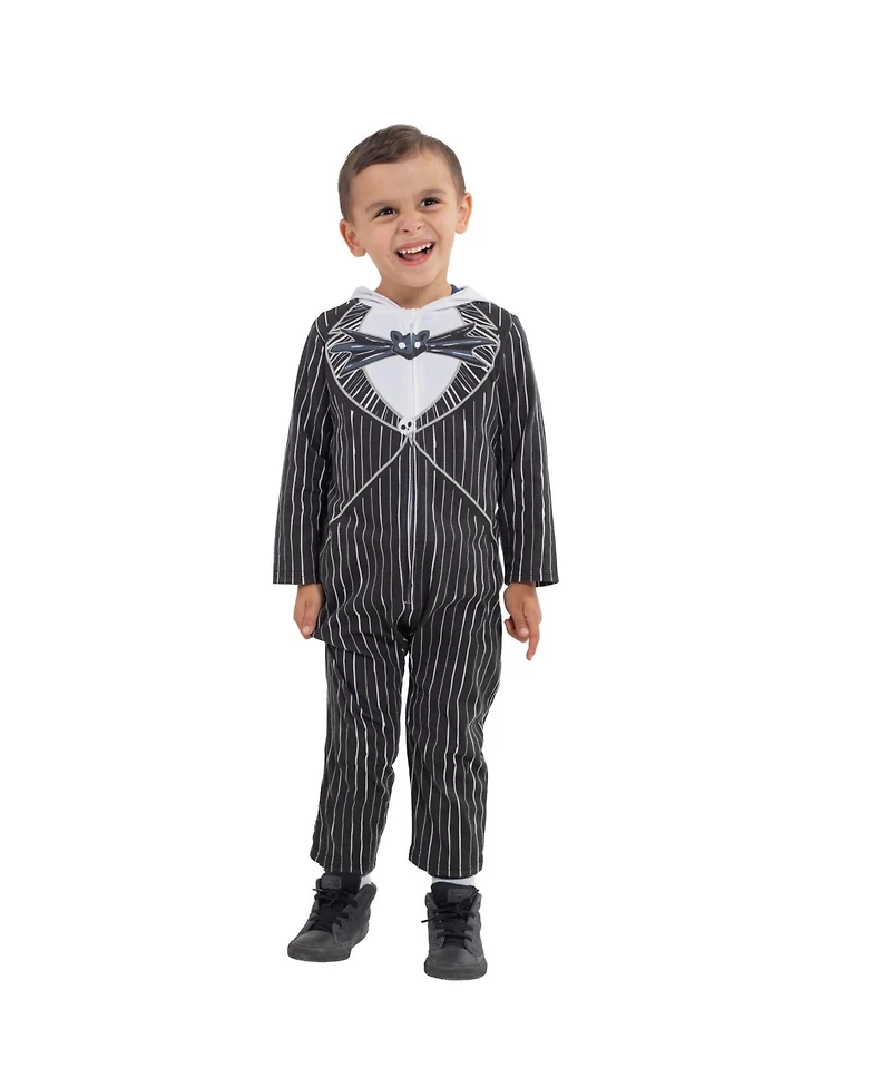 Nightmare Before Christmas Baby Boys Jack Skellington Zip Up Coverall Newborn to
