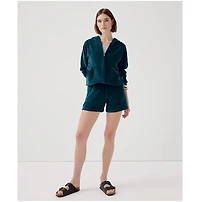 Pact Women's Organic Cotton Velour Zip Hoodie