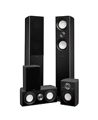 Fluance Reference Surround Sound Home Theater 5.0 Channel Speaker System including 3-Way Floorstanding Towers, Center Channel, and Rear