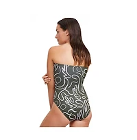 Luma Gottex Women's Artsy Chic V Wire Bandeau One Piece