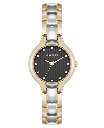 Anne Klein Women's Quartz Two-Tone Metal Alloy and Crystal Accented Dial Watch