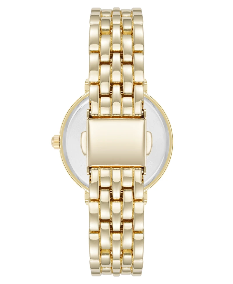 Anne Klein Women's Quartz Classy Gold-Tone Metal Alloy and Black Dial Watch, 30mm
