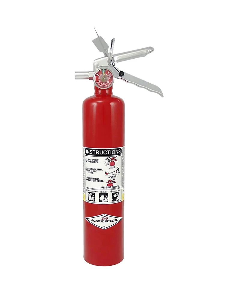 Amerex B417T, 2.5lb Abc Dry Chemical Fire Extinguisher with Aluminum Valve & Wall Bracket