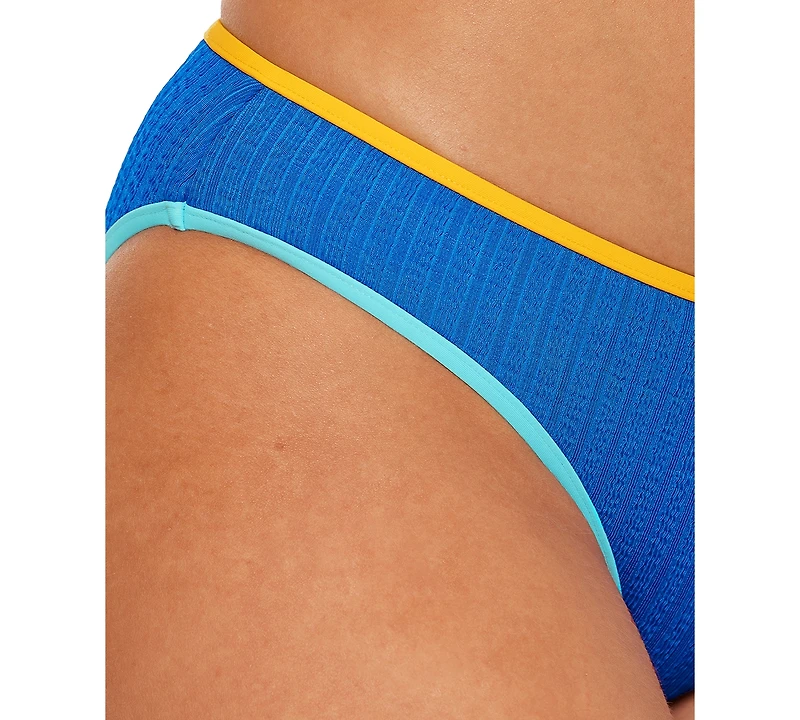 Becca Women's Crinkle Crush Textured Bikini Bottoms