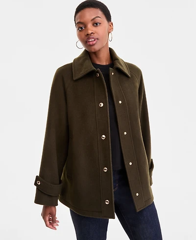 Michael Kors Women's Collared Button-Front Coat, Exclusively at Macy's