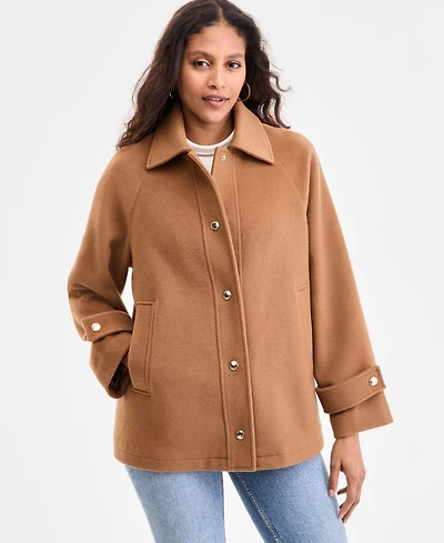 Michael Kors Women's Collared Button-Front Coat, Exclusively at Macy's