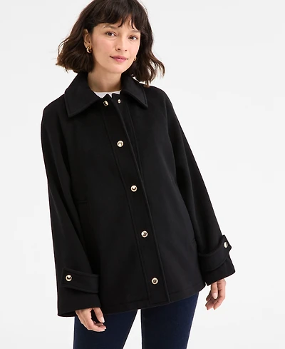 Michael Kors Women's Collared Button-Front Coat, Exclusively at Macy's