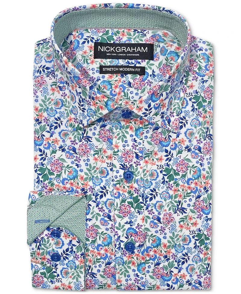 Nick Graham Men's Botanical Floral Dress Shirt