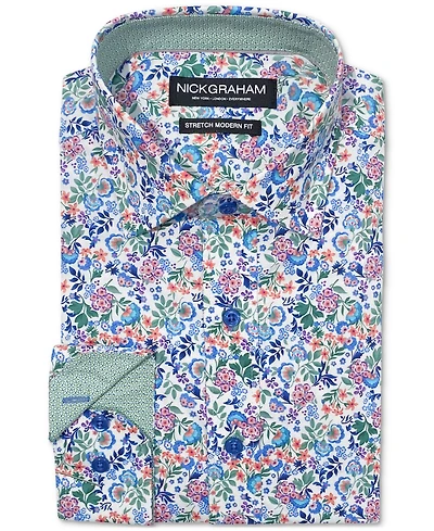 Nick Graham Men's Botanical Floral Dress Shirt