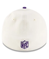 New Era Men's Cream/Purple Minnesota Vikings 2025 Nfl Draft 39THIRTY Flex Hat