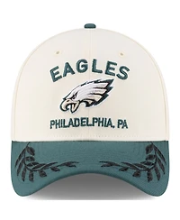 New Era Men's Cream/Green Philadelphia Eagles 2025 Nfl Draft 39THIRTY Flex Hat