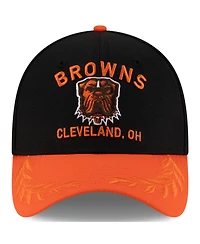 New Era Men's Black/Orange Cleveland Browns 2025 Nfl Draft 39THIRTY Flex Hat
