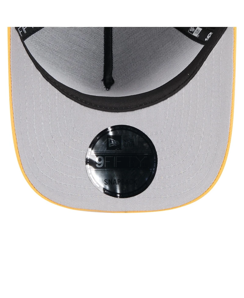 New Era Men's Black/Yellow Pittsburgh Steelers 2025 Nfl Draft A-Frame 9FIFTY Snapback Hat