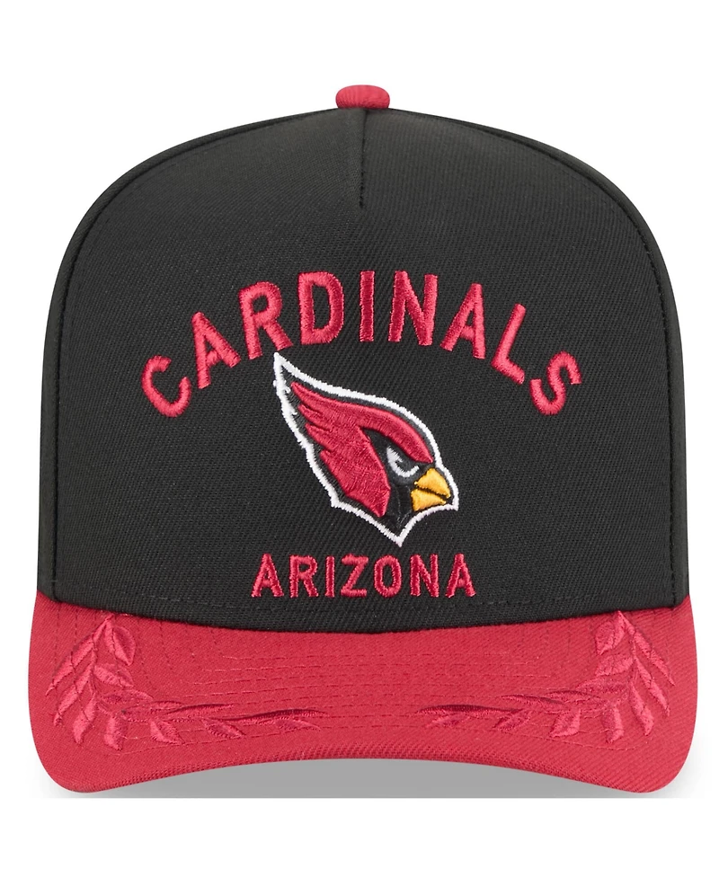New Era Men's Black/Cardinal Arizona Cardinals 2025 Nfl Draft A-Frame 9FIFTY Snapback Hat