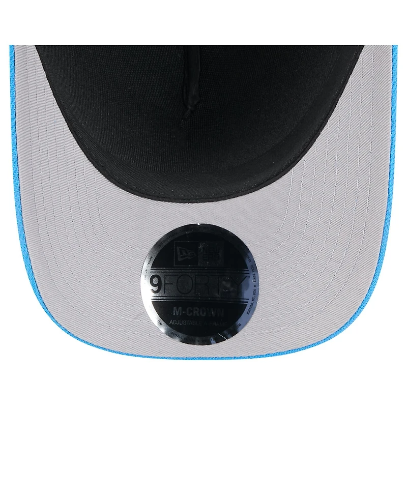 New Era Men's Black/Powder Blue Los Angeles Chargers 2025 Nfl Draft 9FORTY A-Frame M-Crown Adjustable Hat
