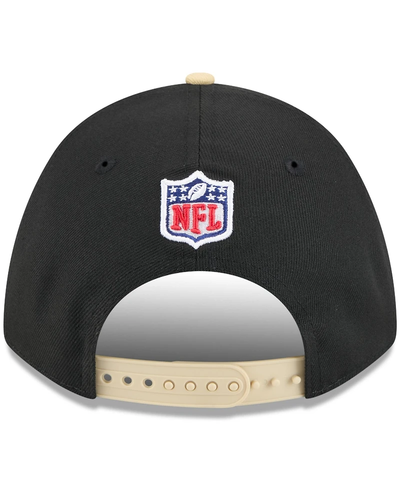 New Era Men's Black/Gold New Orleans Saints 2025 Nfl Draft 9FORTY A-Frame M-Crown Adjustable Hat