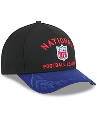 New Era Men's Black/Navy Shield Merchandise 2025 Nfl Draft 9FORTY A-Frame M-Crown Adjustable Hat