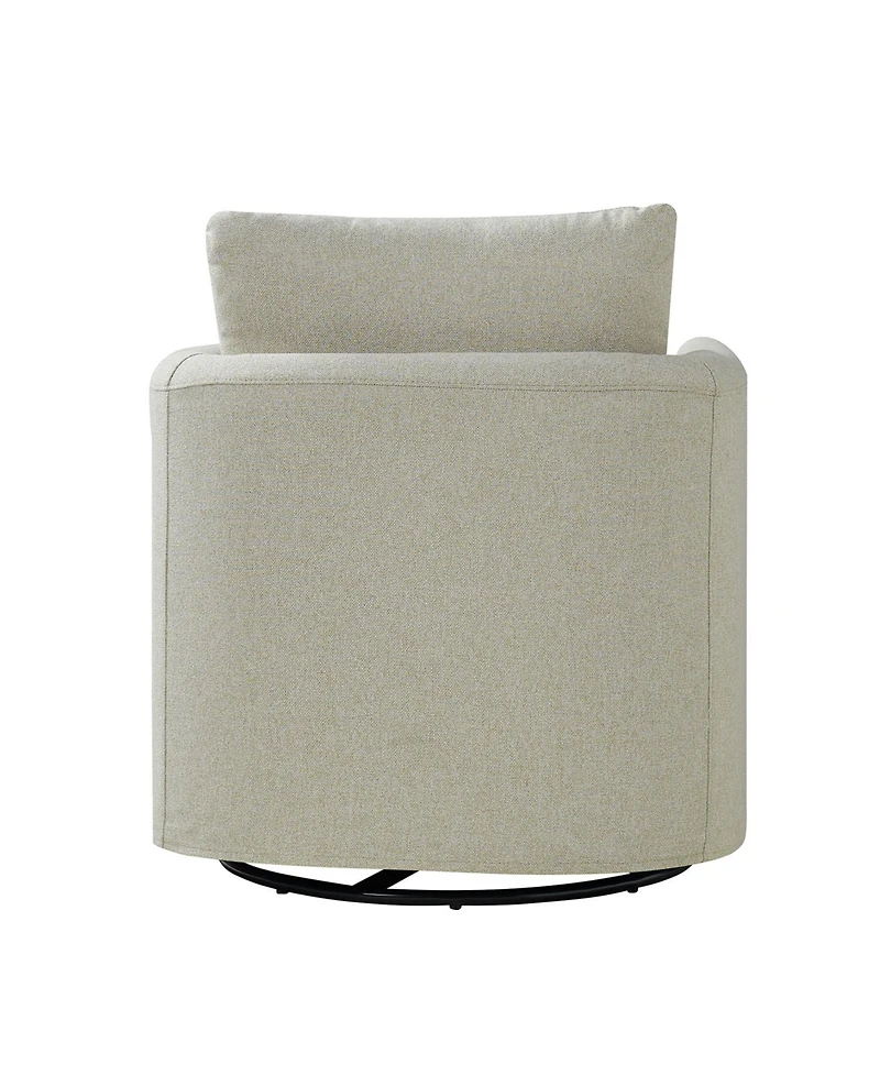 Modern Asser Slipcovered Swivel Chair