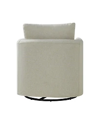 Modern Asser Slipcovered Swivel Chair