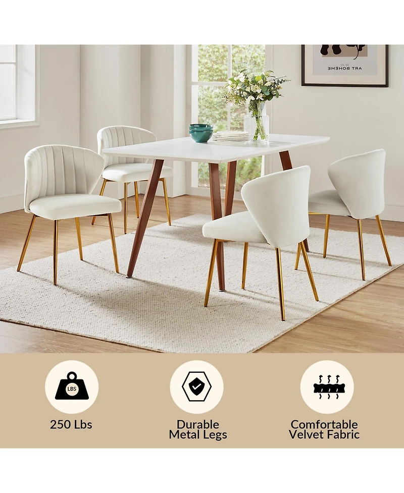 Modern Milia Dining Chair Set of 2