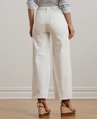 Lauren Ralph Women's High-Rise Wide-Leg Cropped Jeans