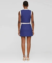 Avec Les Filles Women's Sleeveless Button-Front Top
