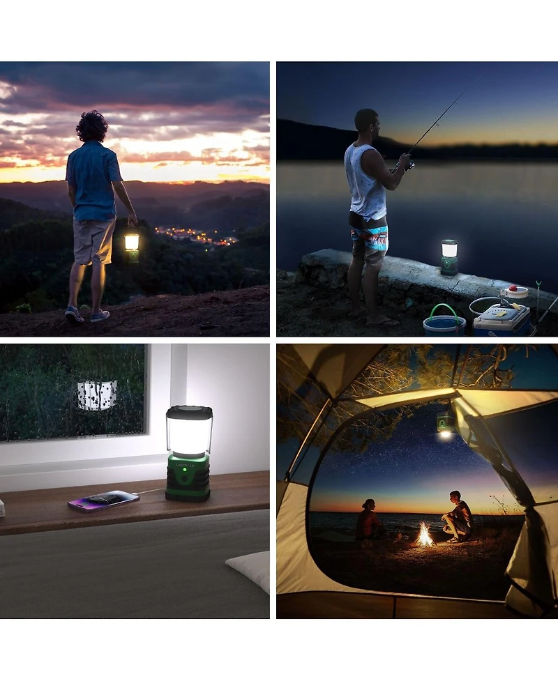 Lepro 1000LM Led Camping Lantern Rechargeable, 4400mAh Power Bank, Camping Essential with 4 Light Modes