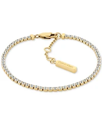 Calvin Klein Stainless Steel 3-Pc. Set Crystal Mixed Chain Bracelets