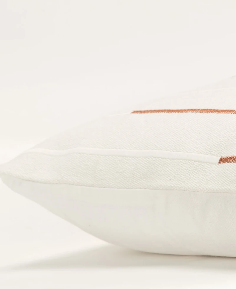 Rizzy Home Glam Striped Woven Decorative Pillow