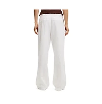 Cotton On Women's Elle Linen Wide Leg Suiting Pant
