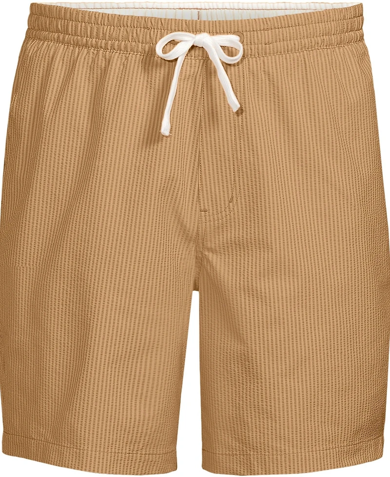 Lands' End Men's 7" Seersucker Beach to Boardwalk Pull On Shorts