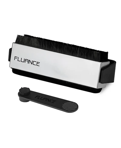 Fluance Vinyl Record & Stylus Cleaning Kit with 2-in-1 Anti-static Carbon Fiber & Soft Velvet Lp Brush and Stylus Brush