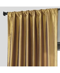 Half Price Drapes Golden Spice Faux Silk Taffeta Blackout Curtain