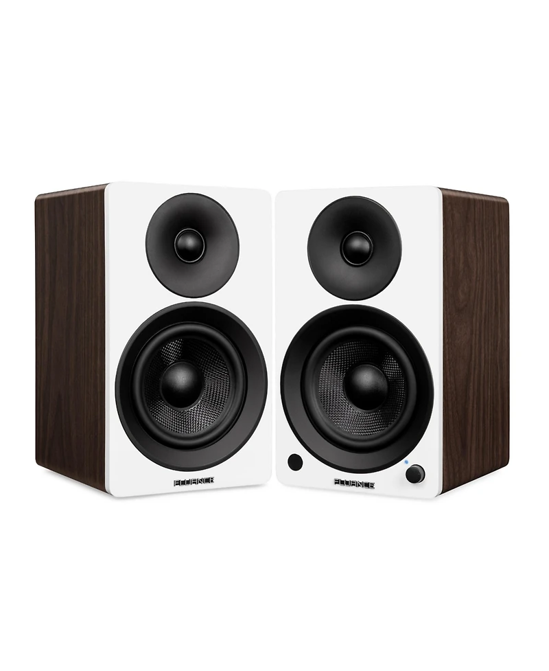 Fluance Reference RT85 High Fidelity Vinyl Turntable (White), PA10 Phono Preamp, Ai41 Powered 5" Bookshelf Speakers (White Walnut), Ortofon 2M Bl