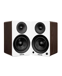 Fluance Reference RT85 High Fidelity Vinyl Turntable (White), PA10 Phono Preamp, Ai41 Powered 5" Bookshelf Speakers (White Walnut), Ortofon 2M Bl