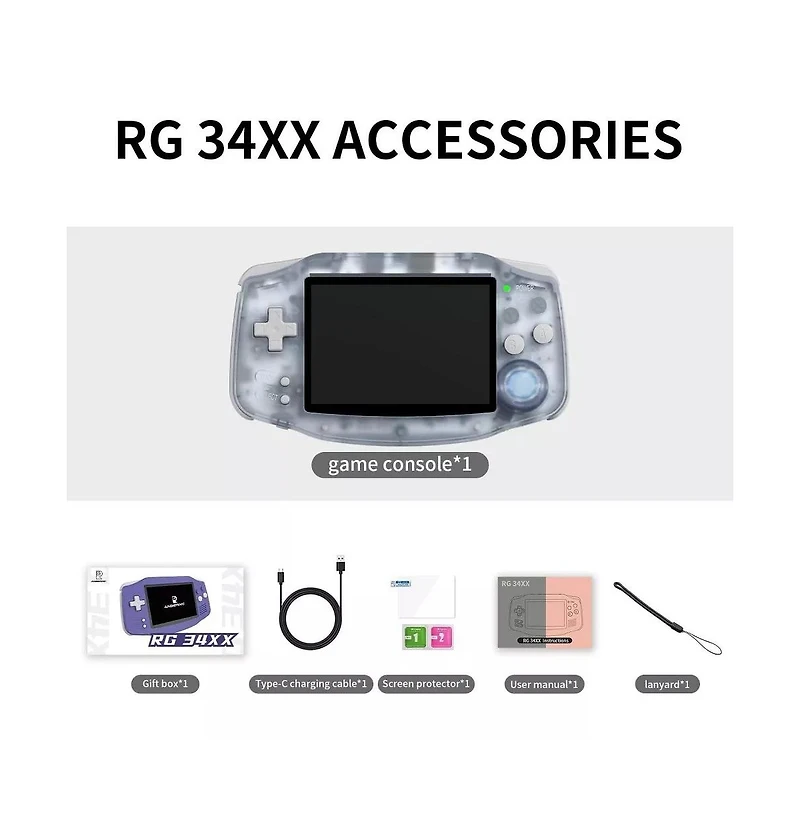 Retro Handheld Game Console, 3.4 Inch Ips Screen, 64GB Storage, 5532 Pre-Installed Games, WiFi, Hdmi