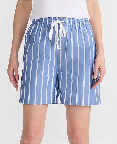 Lands' End Women's Poplin High Rise Pull On 5" Shorts