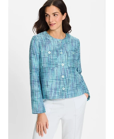 Olsen Women's Cropped Tweed Jacket
