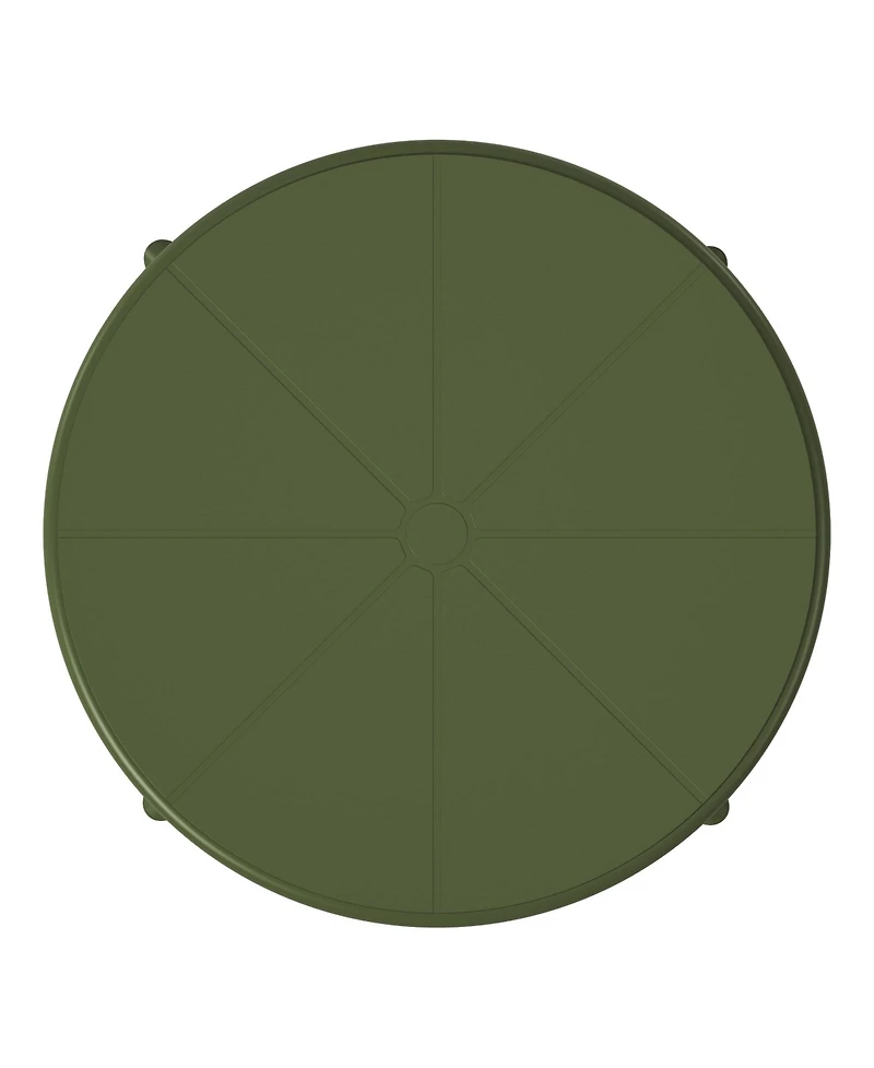 23.5" Outdoor Polypropylene Resin Round Patio Bistro Dining Table for 2