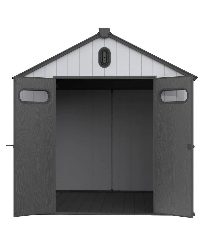 Mondawe 810Ft Resin Plastic Outdoor Storage Shed For Backyard Garden Big Spire Tool Storage