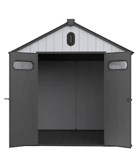 Mondawe 810Ft Resin Plastic Outdoor Storage Shed For Backyard Garden Big Spire Tool Storage