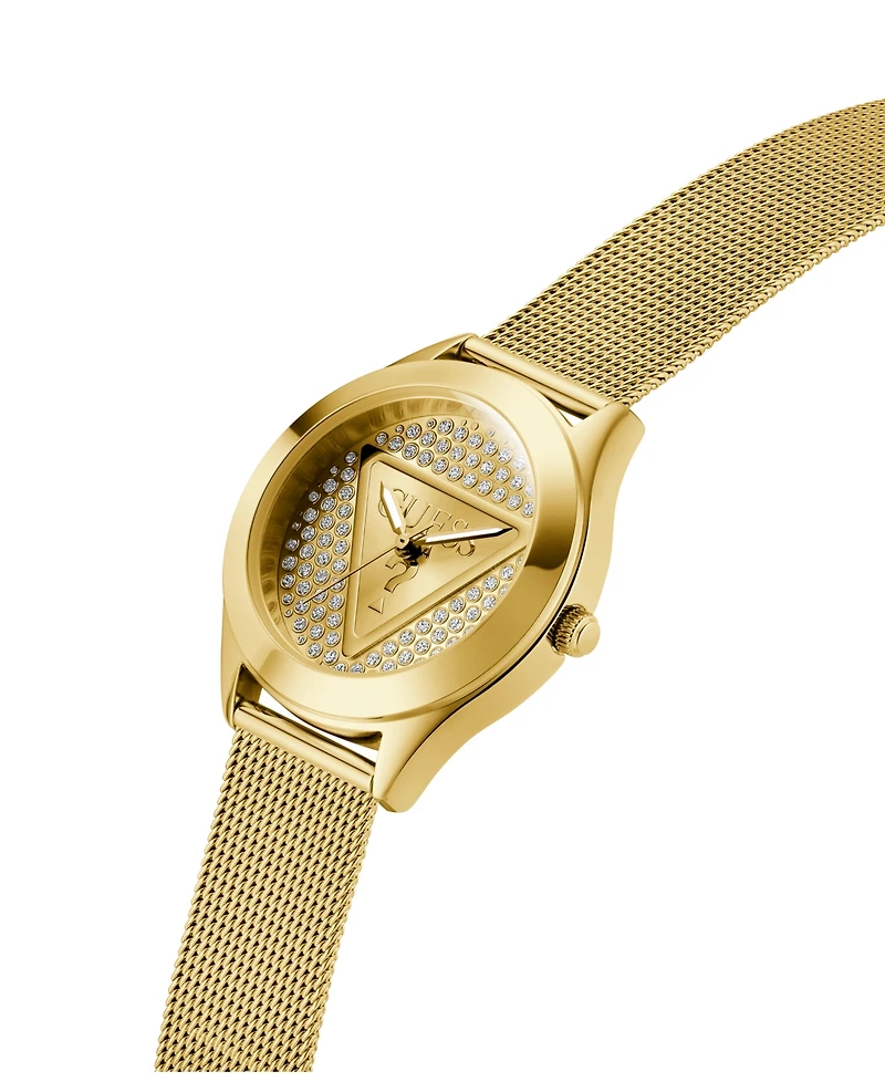 Guess Women's Analog Gold-Tone Mesh Watch, 34mm
