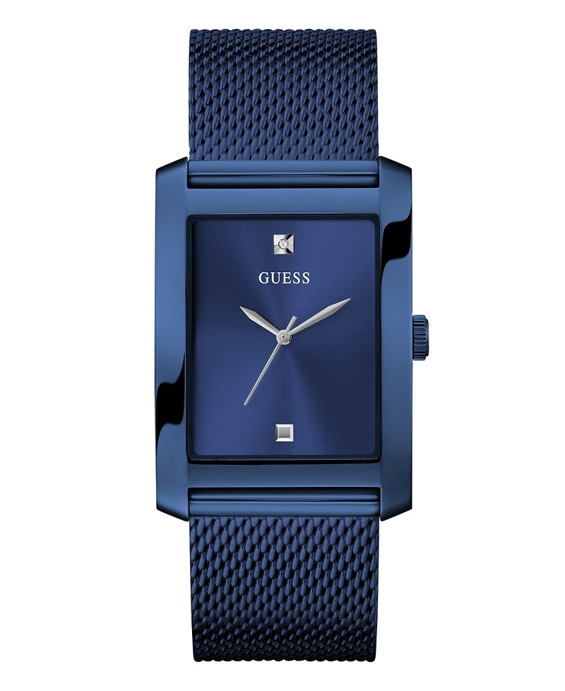 Guess Men's Analog Blue Mesh Watch, 34mm
