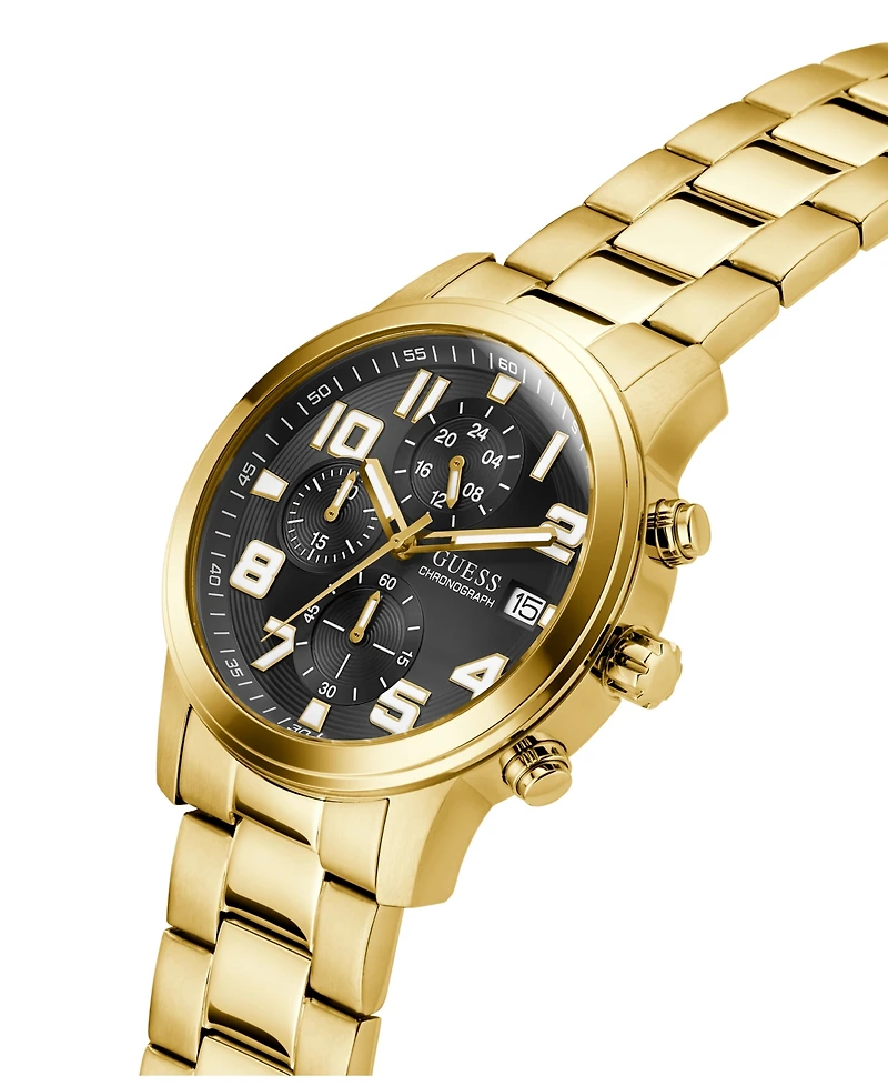 Guess Men's Chronograph Gold-Tone Stainless Steel Watch, 44mm