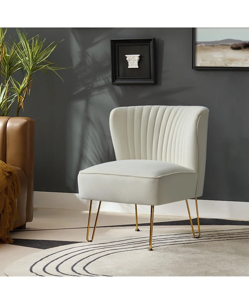 Wooden Upholstery Barto Side Chair with Tufted Back