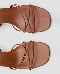 Mango Women's Crossed Strap Heeled Sandals