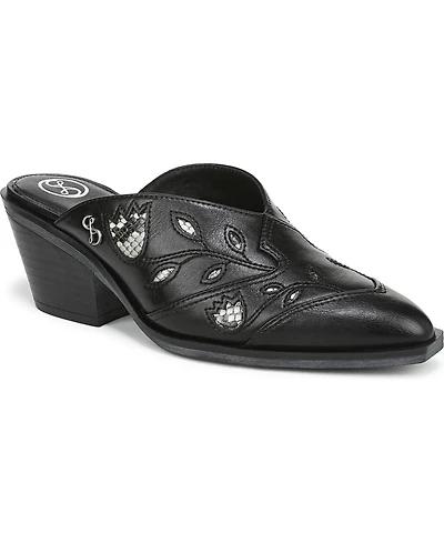 Sam and Libby Women's Floren Western Block Heel Mules