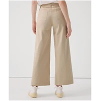 Pact Women's Organic Cotton Stretch Twill Denim Wide Leg Pant
