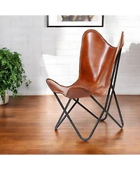 Leather Butterfly Chair – Vintage-Inspired Accent Seating